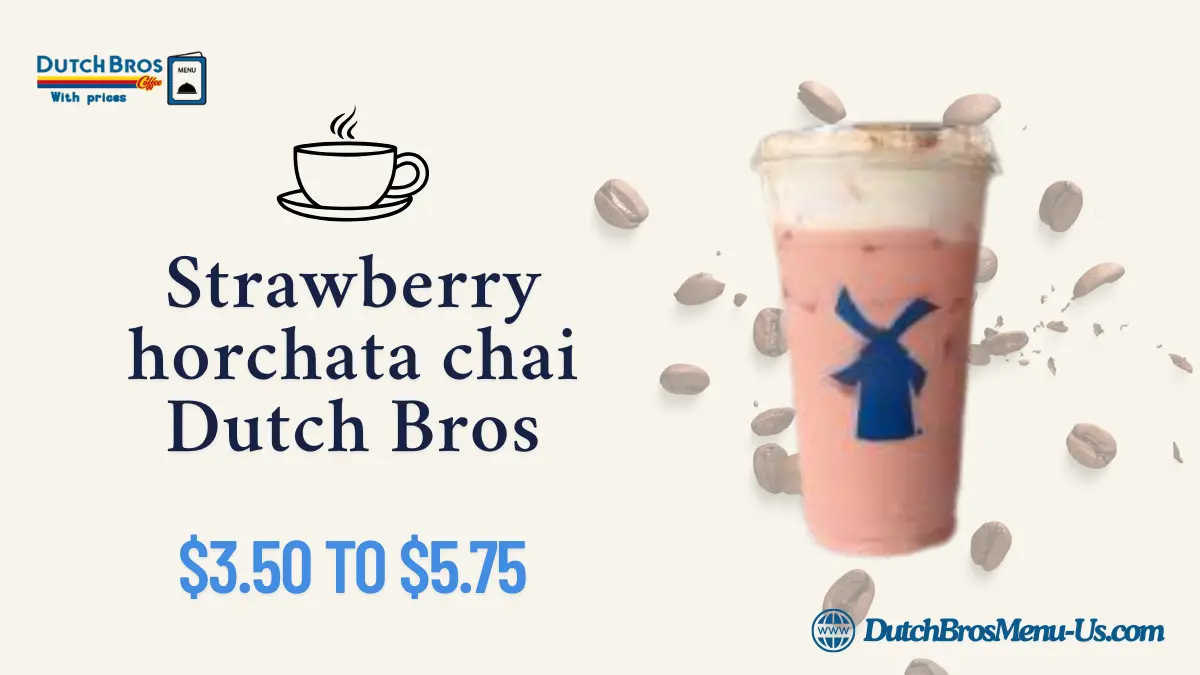 Irresistible Strawberry horchata chai Dutch Bros