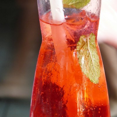 Colorful Italian soda drink